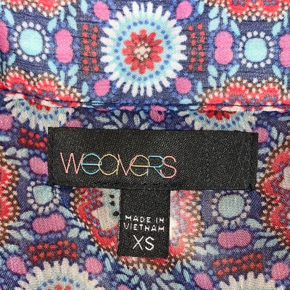 Sheer button up 3/4 Sleeve Blouse XS - Picture 8 of 8